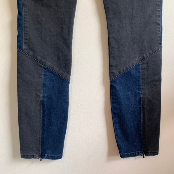 Madewell Black and Blue Paneled Block Jeans - Picture 5 of 7